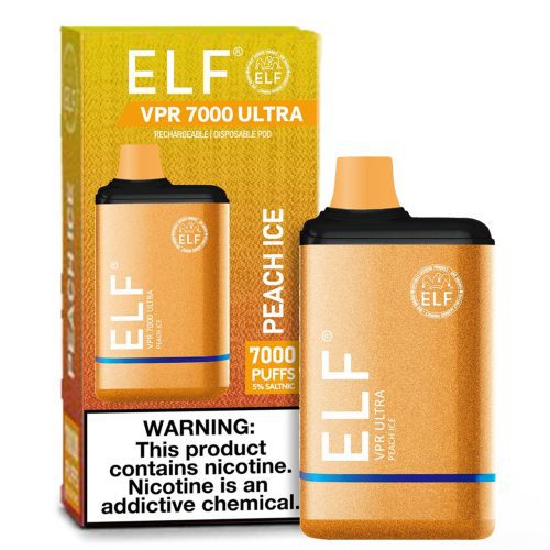 ELF VPR ULTRA 7000 PUFFS DISPOSABLE 7K 5% - Peach Ice'