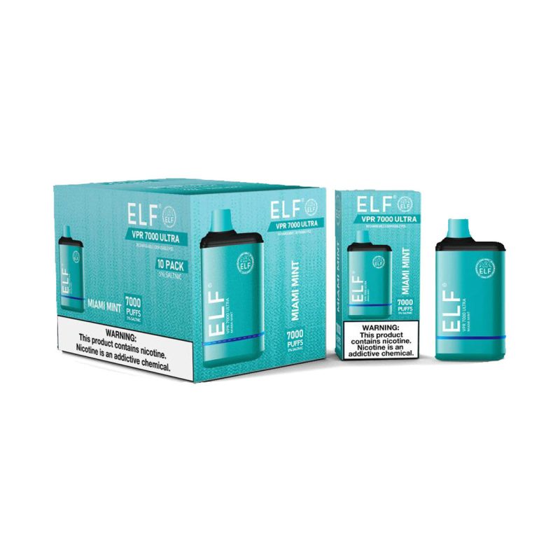 ELF VPR ULTRA 7000 PUFFS DISPOSABLE 7K 5% - Miami Mint