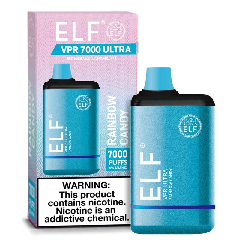 ELF VPR ULTRA 7000 PUFFS DISPOSABLE 7K 5% - Rainbow Candy