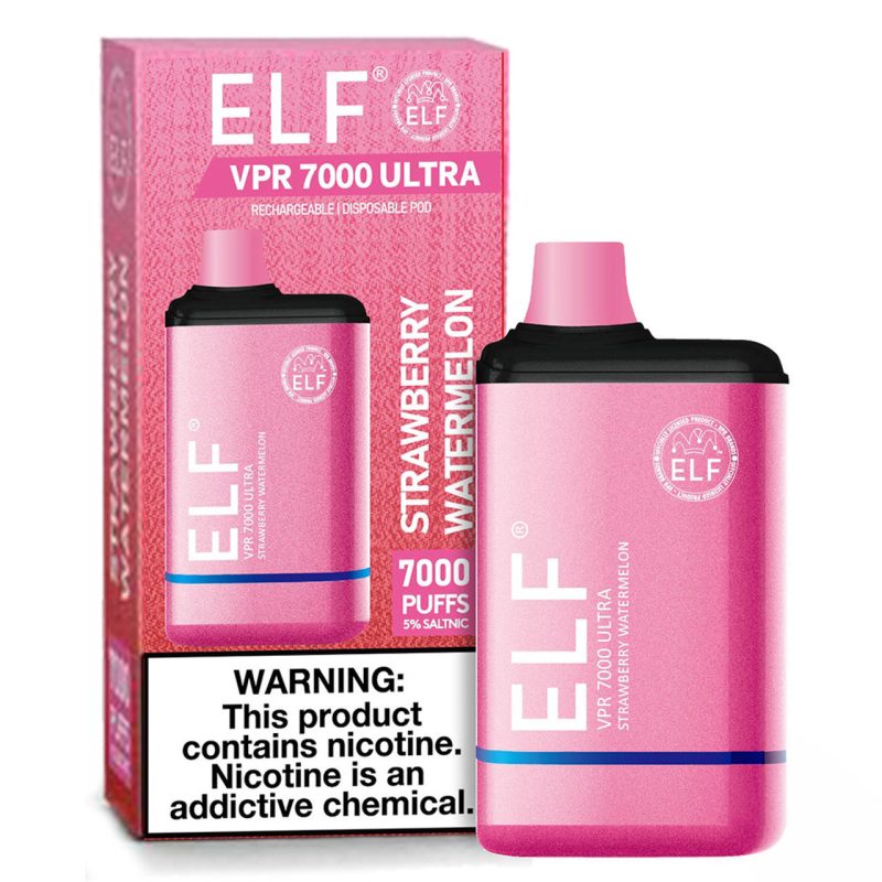 ELF VPR ULTRA 7000 PUFFS DISPOSABLE 7K 5% - Strawberry Watermelon