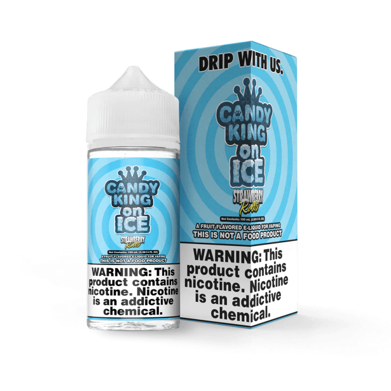 Candy King On Ice E-Liquid 100ML Strawberry Rolls On Ice