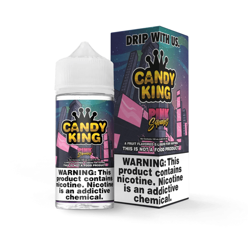 Candy King E-Liquid 100ML PINK SQUARES