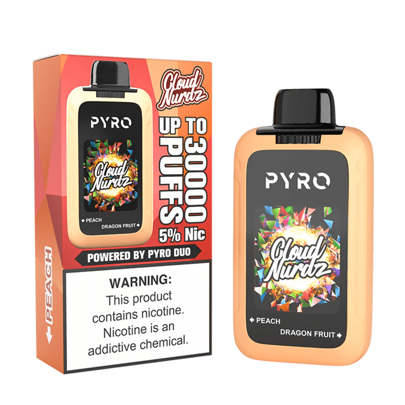 Cloud Nurdz X Pyro Duo 30K - Peach + Dragon Fruit