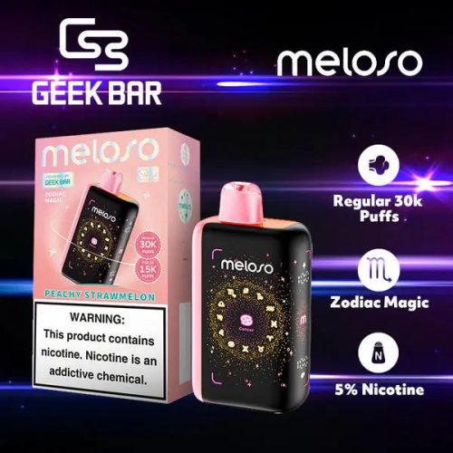 Geek Bar Meloso 30K Disposable - Peachy Strawmelon (Cancer)