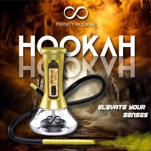 DKHANN INFINITY PORTABLE HOOKAH KIT (FREE DKHANN VAPE) - Gold 