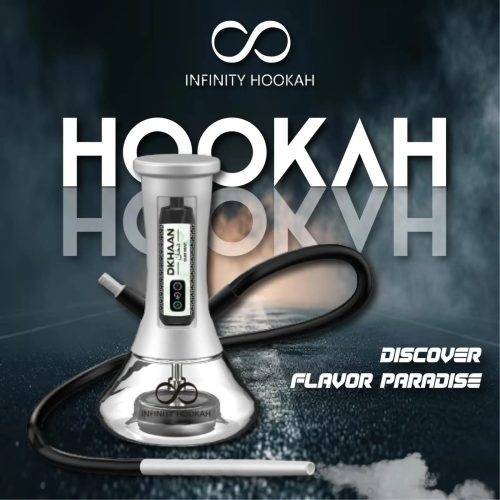 DKHANN INFINITY PORTABLE HOOKAH KIT (FREE DKHANN VAPE) - Silver 