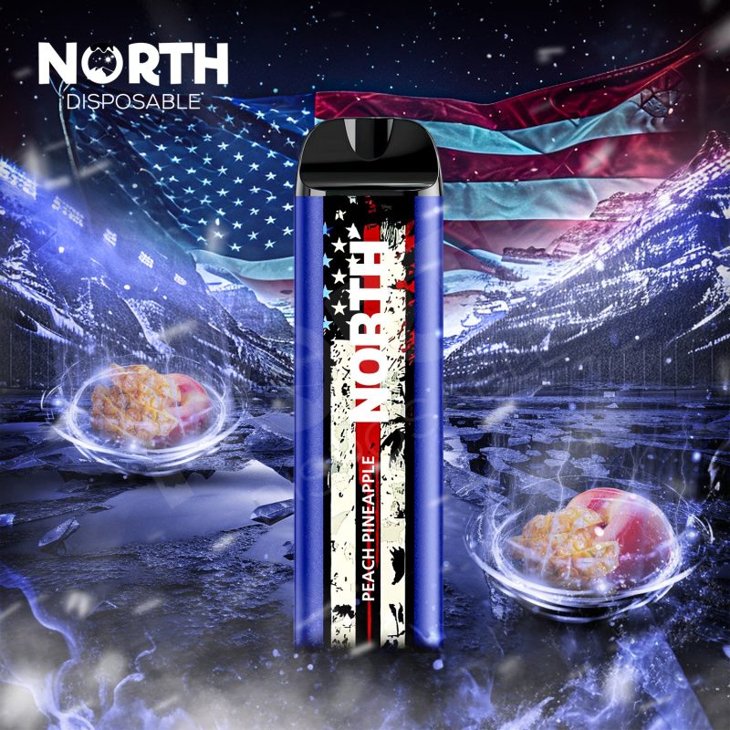 North 5000 Disposable - Peach Pineapple (Patriotic Edition)