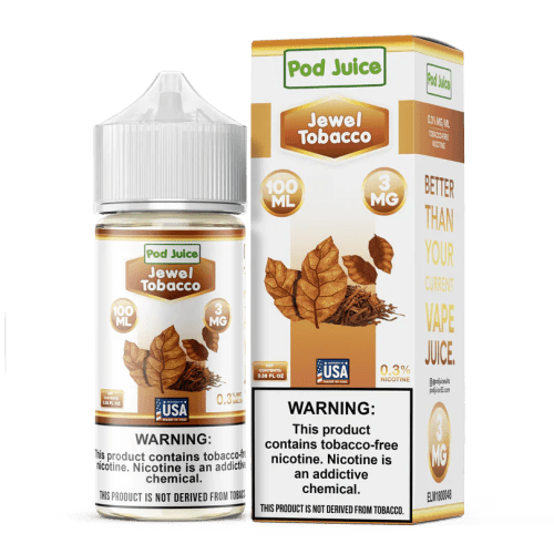 POD Juice Synthetic Nicotine E-Liquid 100ML Jewel Tobacco