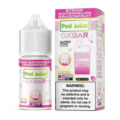 POD JUICE X OXBAR Salt E-Liquid 30ml - Straw Watermelon Dragonfruit 