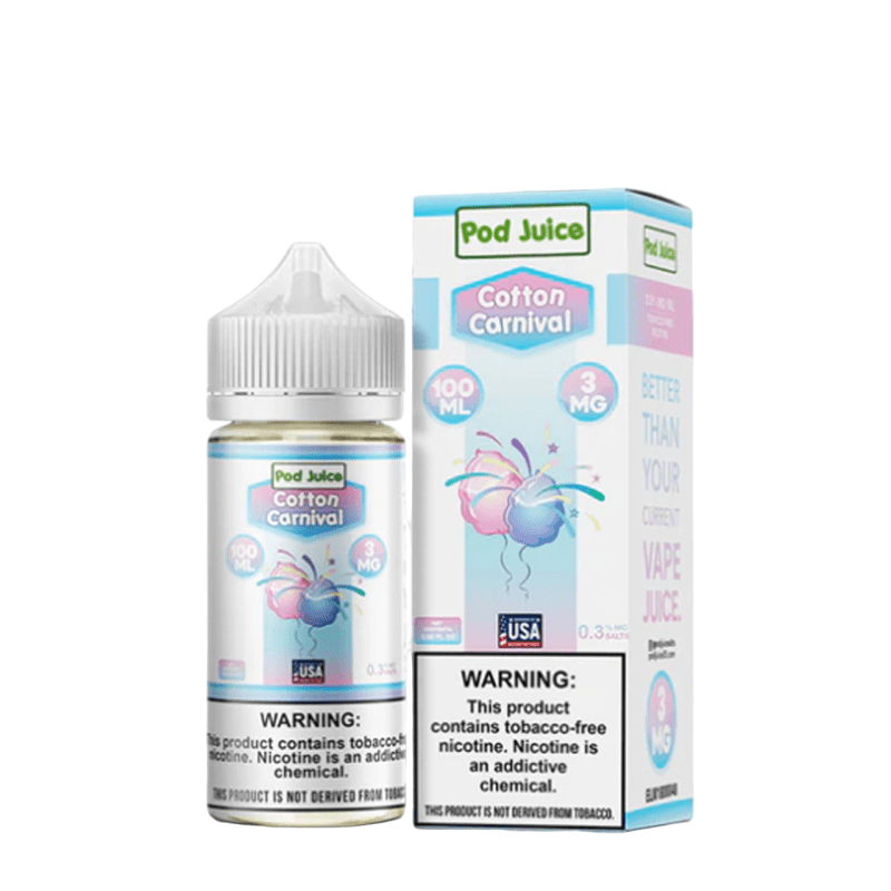 POD Juice Synthetic Nicotine E-Liquid 100ML Cotton Carnival / Cotton Clouds