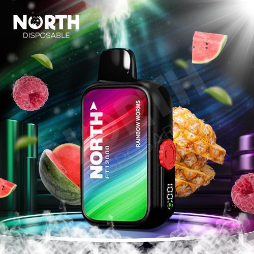 North FT12000 15ML 12000 Puffs Disposable - Rainbow Worms