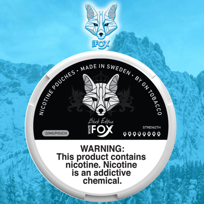 WHITE FOX NICOTINE POUCHES BLACK EDITION SLIMS 22MG WHITE FOX 237693495