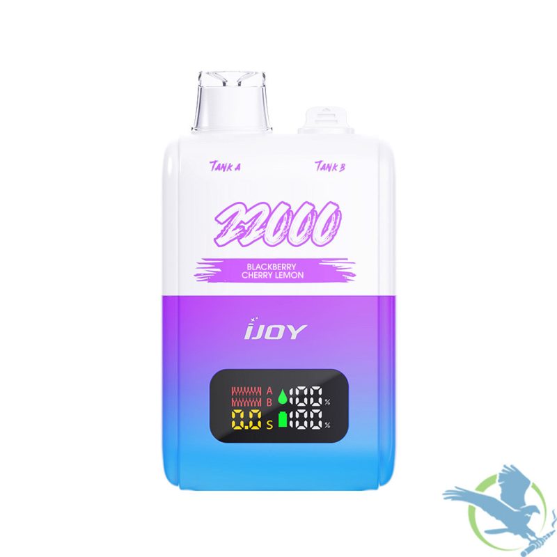 iJoy SD22000 22K Puffs 30ML Disposable With Double Tank LED Screen Display of 5 Blackberry Cherry Lemon wholesale 92676