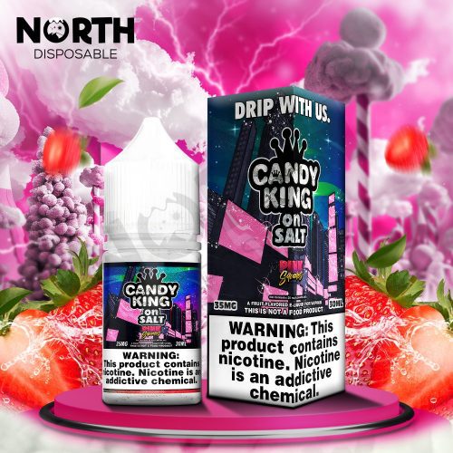 Candy King On Salt Nicotine Salt E-Liquid 30ML - Pink Squares 