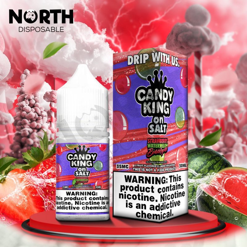 Candy King On Salt Nicotine Salt E-Liquid 30ML - Strawberry Watermelon Bubblegum