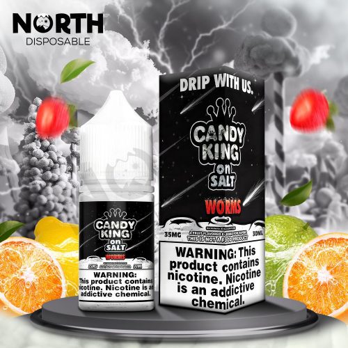 Candy King On Salt Nicotine Salt E-Liquid 30ML - Worms 